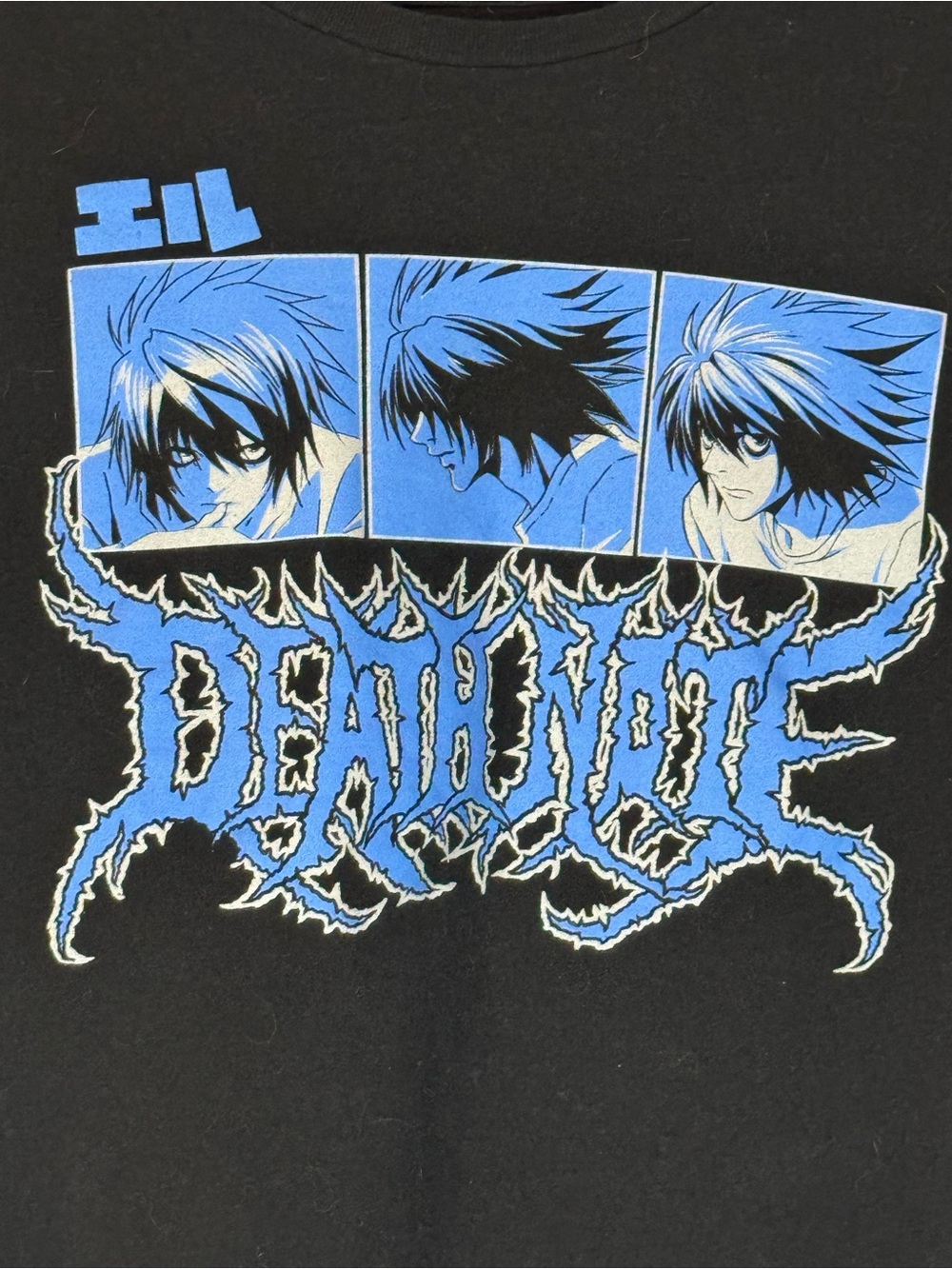 Death Note Graphic Tee - Black & Blue Crewneck - Picture 2 of 2